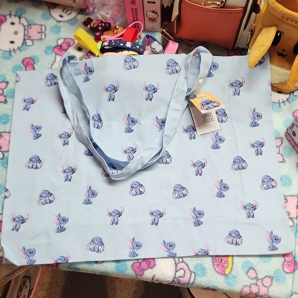 Stitch Blue Kids Tote Bag